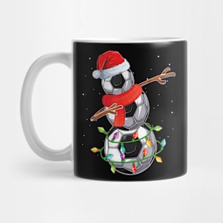 Dabbing Soccer Christmas Lights Snowman Santa Sweater Ugly Mug